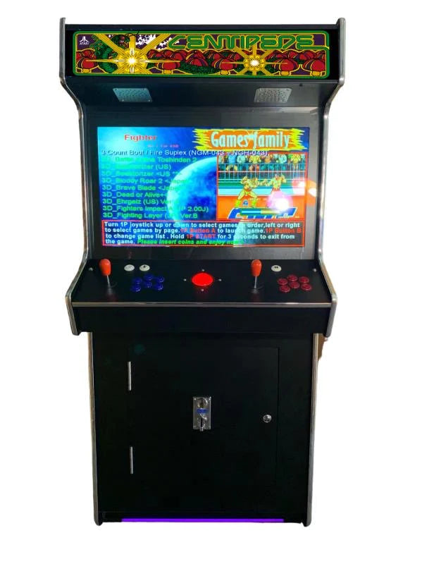 2 Player StandupUp Arcade Machine | Commercial Grade | 4600 Games | 32" Screen | 1 Trackball | 2 Stools | CentiP