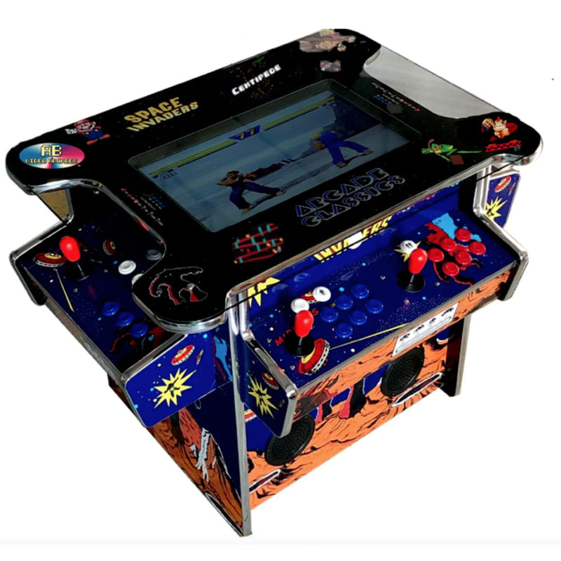 COCKTAIL TABLE ARCADE | COMMERCIAL GRADE | 22" Screen | 3505 Games | Trackball | 2 Stools | Graphic