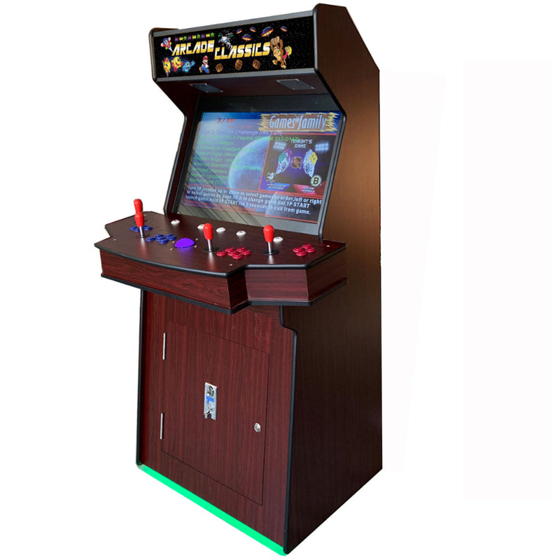 4 Player StandupUp Arcade Machine | Commercial Grade | 3505 Games | 32" Screen | 1 Trackball | 2 Stools | AC