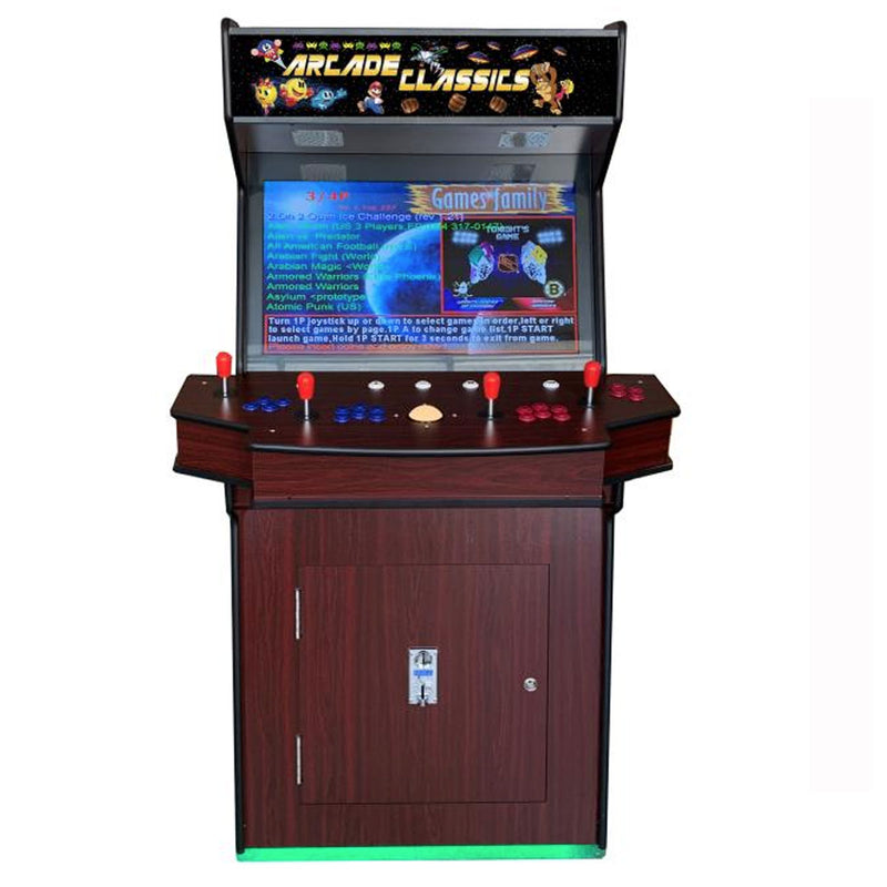 4 Player StandupUp Arcade Machine | Commercial Grade | 3505 Games | 32" Screen | 1 Trackball | 2 Stools | AC